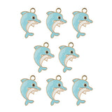 DZ0467-020: Zinc Charm 21x16mm Dolphin 8PPK