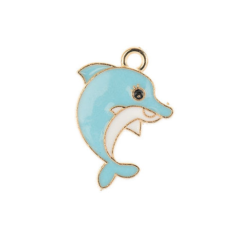 DZ0467-020: Zinc Charm 21x16mm Dolphin 8PPK