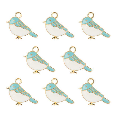 DZ0467-021: Zinc Charm 15x13mm Birdie 8PPK