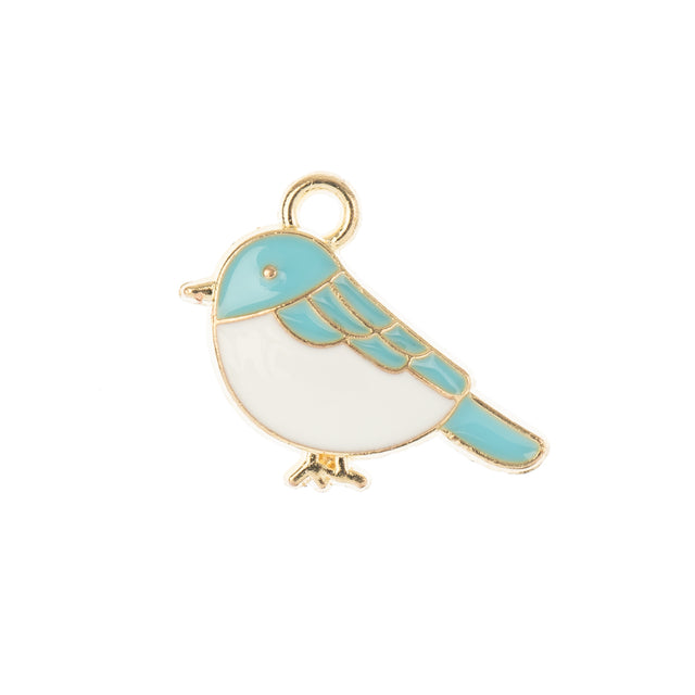 DZ0467-021: Zinc Charm 15x13mm Birdie 8PPK