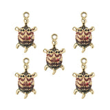 DZ0467-023: Zinc Charm 24x14mm Turtle Brown 5PPK