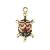 DZ0467-023: Zinc Charm 24x14mm Turtle Brown 5PPK
