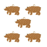 DZ0467-029: Zinc Charm 20x30mm Bear 5PPK