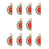 DZ0467-034: Zinc Charm 17x8mm Watermelon Slice 10PPK