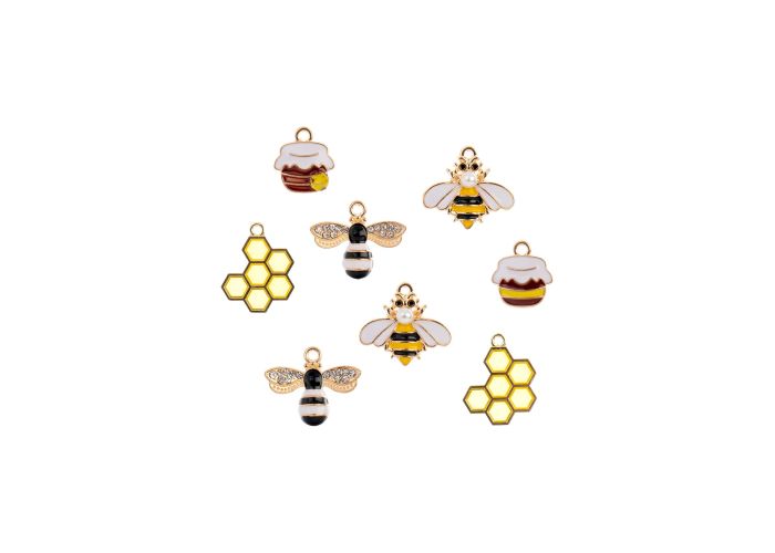 DZ0467-038: Sweet & PetiteCharm Set Asst Beehive 8PPK