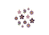 DZ0467-039: Sweet & PetiteCharm Set Purple Bouquet 12PPK