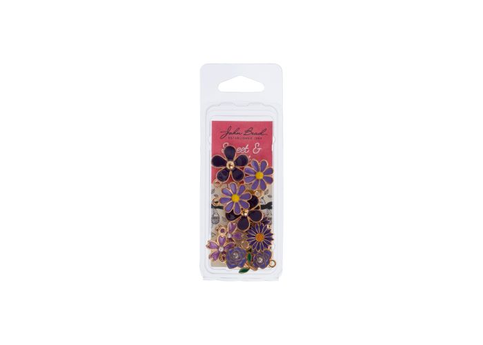 DZ0467-039: Sweet & PetiteCharm Set Purple Bouquet 12PPK