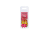 DZ0467-040: Sweet & PetiteCharm Set Yellow/Hot Pink Bouquet 12PPK