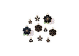 DZ0467-041: Sweet & PetiteCharm Set Black Bouquet 10PPK