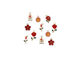 DZ0467-043: Sweet & PetiteCharm Set Red Bouquet 12PPK