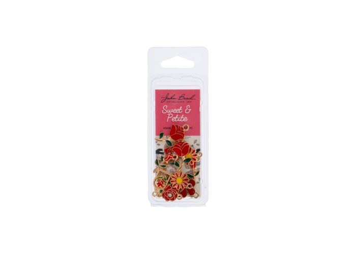 DZ0467-043: Sweet & PetiteCharm Set Red Bouquet 12PPK