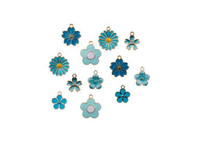 DZ0467-044: Sweet & PetiteCharm Set Light Blue Bouquet 12PPK