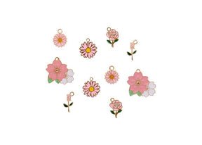 DZ0467-045: Sweet & PetiteCharm Set Pink Bouquet 10PPK