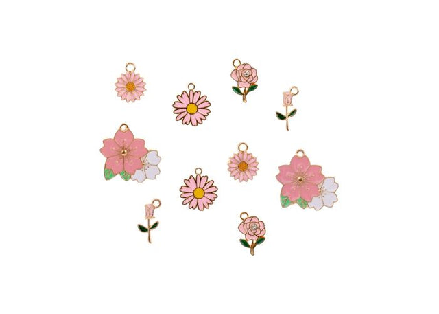 DZ0467-045: Sweet & PetiteCharm Set Pink Bouquet 10PPK