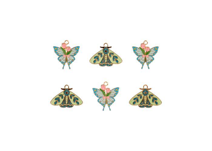 DZ0467-046: Sweet & PetiteCharm Set Spring Butterfly 6PPK