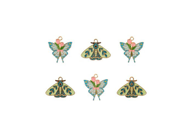 DZ0467-046: Sweet & PetiteCharm Set Spring Butterfly 6PPK