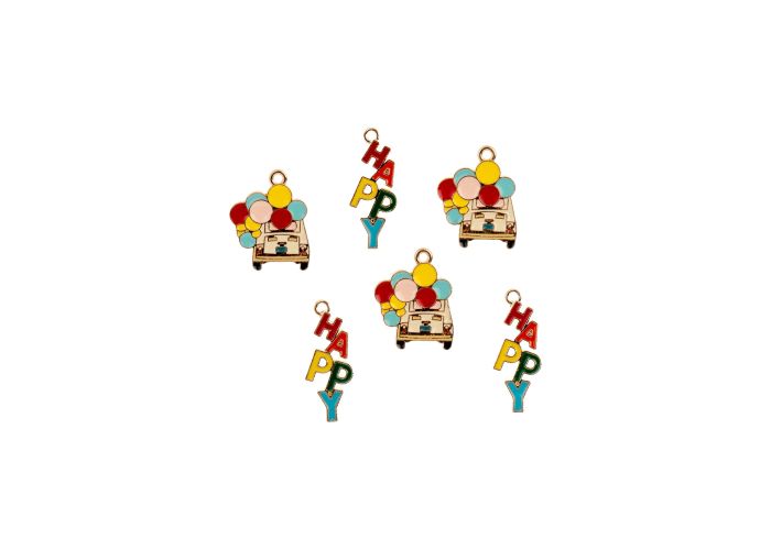 DZ0467-048: Sweet & PetiteCharm Set Happy Vibes 6PPK