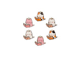 DZ0467-049: Sweet & PetiteCharm Set Cat Book Club 6PPK