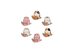 DZ0467-049: Sweet & PetiteCharm Set Cat Book Club 6PPK