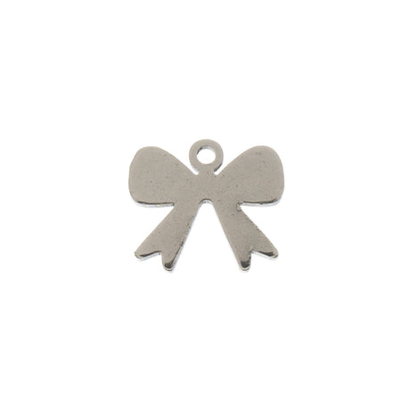 DZ0468-001: Zinc Charms 9.1x10mm Bow Silver - 10PPK