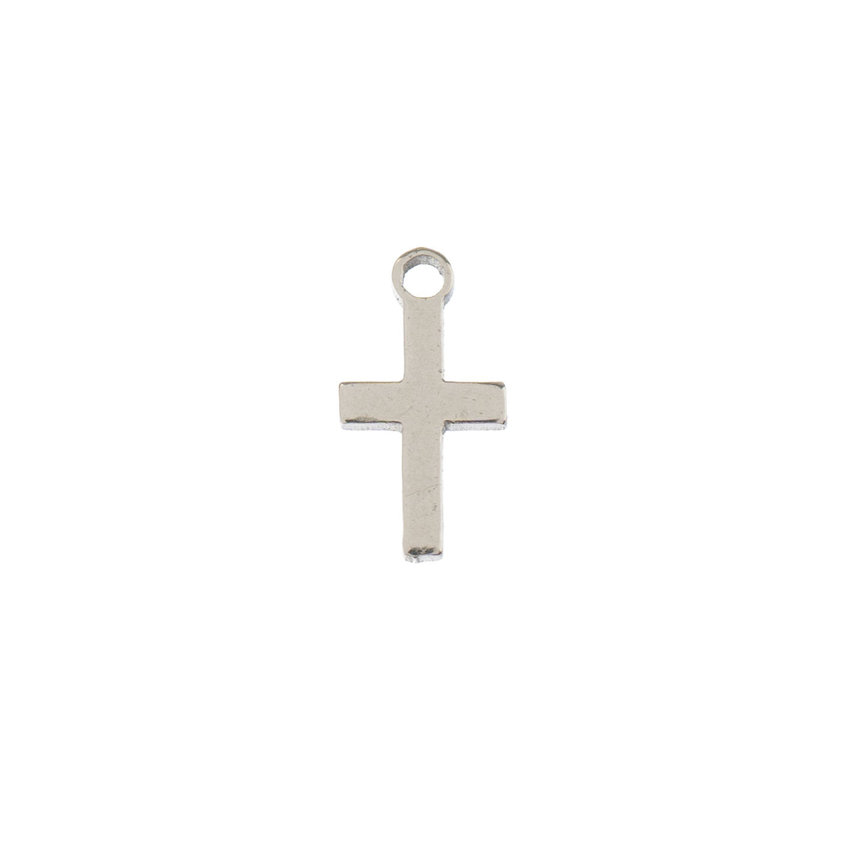 DZ0468-005: Steel Charm 5.3x10mm Cross SPL 10PPK