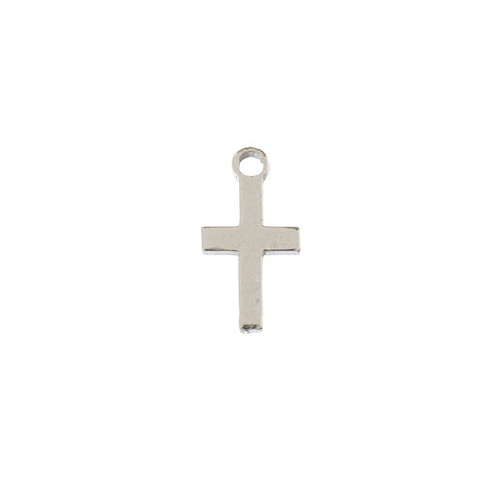 DZ0468-005: Steel Charm 5.3x10mm Cross SPL 10PPK