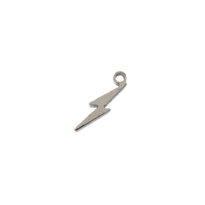 DZ0468-007: Zinc Charms 3.2x10.1mm Lightening Silver - 10PPK