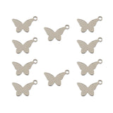 DZ0468-013: Steel Charm 7.9x9.9mm Butterfly  SPL 10PPK