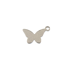 DZ0468-013: Steel Charm 7.9x9.9mm Butterfly  SPL 10PPK
