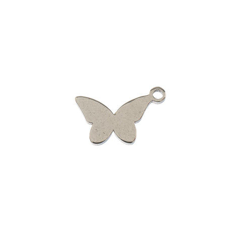 DZ0468-013: Steel Charm 7.9x9.9mm Butterfly  SPL 10PPK