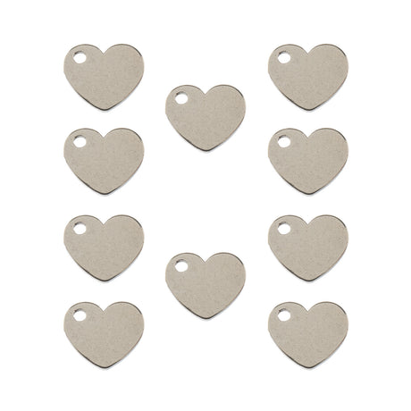 DZ0468-015: Steel Charm 9.0x9.1mm Heart SPL 10PPK