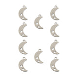 DZ0468-021: Steel Charm 11.7x7.5mm Moon w/Stars SPL 10PPK