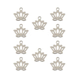 DZ0468-027: Steel Charm 10x9mm Water Lily SPL 10PPK