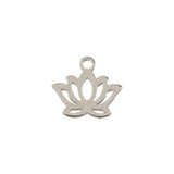 DZ0468-027: Steel Charm 10x9mm Water Lily SPL 10PPK