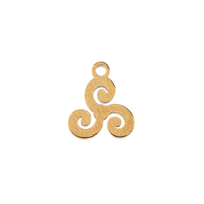 DZ0468-030: Zinc Charms 9.8x8.7mm Pinwheel Gold Plated - 10PPK