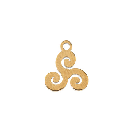 DZ0468-030: Zinc Charms 9.8x8.7mm Pinwheel Gold Plated - 10PPK