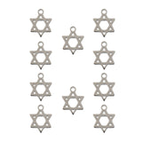 DZ0468-031: Steel Charm 8.7x11.2mm Star of David SPL 10PPK