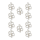DZ0468-033: Steel Charm 8.5x10.8mm Clover SPL 10PPK