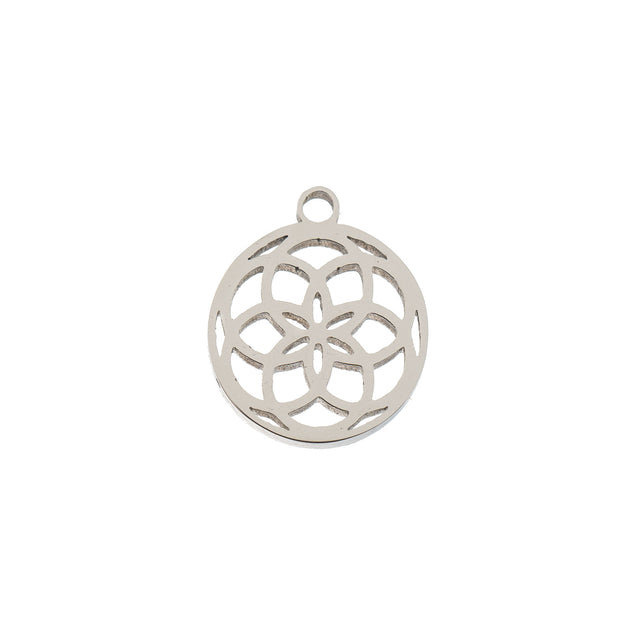 DZ0468-035: Steel Charm 9.1x10.5mm Dreamcatcher SPL 10PPK