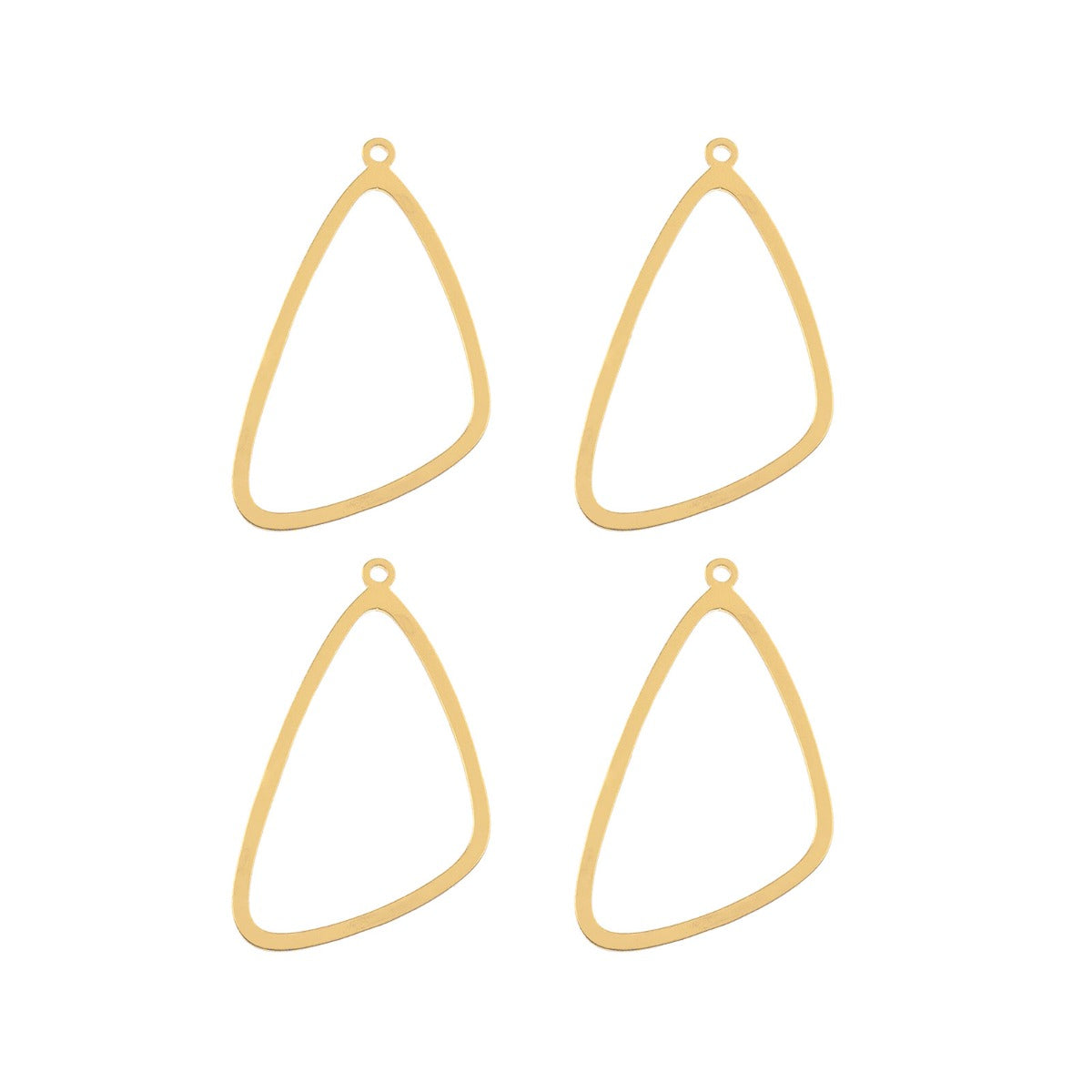  DZ1405-36: Beadwork Findings Gold Pendant Wing 22.5x40.5mm 4PPK