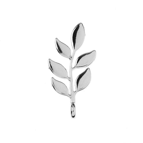  DZ1406-00: Beadwork Findings Silver Pendant Branch 11x24mm 6PPK