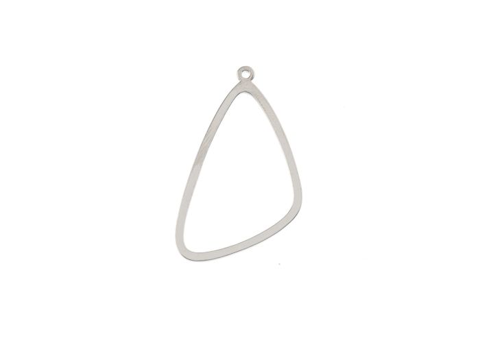 DZ1406-36: Beadwork Findings Silver Pendant Wing 22.5x40.5mm 4PPK