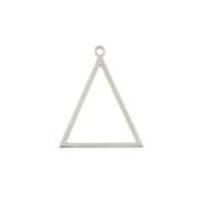 DZ1406-37: Beadwork Findings Silver Pendant Triangle 27.5x34.5mm 6PPK