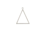 DZ1406-37: Beadwork Findings Silver Pendant Triangle 27.5x34.5mm 6PPK