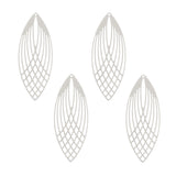  DZ1406-47: Beadwork Findings Silver Pendant Elipse 22x56mm 4PPK