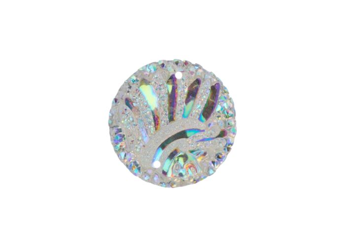 DZ8812-00: Sew-On Resin Sparkle Head Cub 25mm Crystal AB - 10PPK