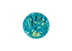 DZ8812-06: Sew-On Resin Sparkle Head Cub 25mm Blue AB - 10PPK