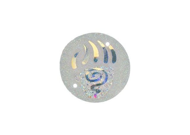 DZ8813-00: Sew-On Resin Sparkle Bear Paw 25mm Crystal AB - 10PPK