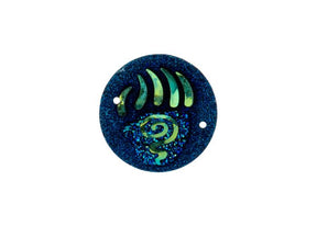 DZ8813-07: Sew-On Resin Sparkle Bear Paw 25mm Black AB - 10PPK