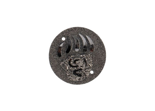 DZ8813-09: Sew-On Resin Sparkle Bear Paw 25mm Gunmetal - 10PPK